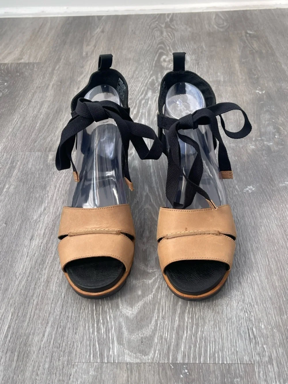 Sorel Joanie Wrap Wedge Leather Sandals Size 9.5 - Picture 2 of 5